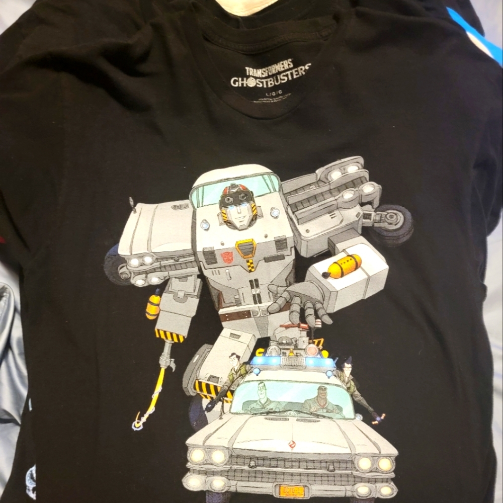 Ghostbusters and transformers mashup T-shirt Large